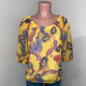 Sweet Pea by Stacy Frati Multicolor Paisley Blouse